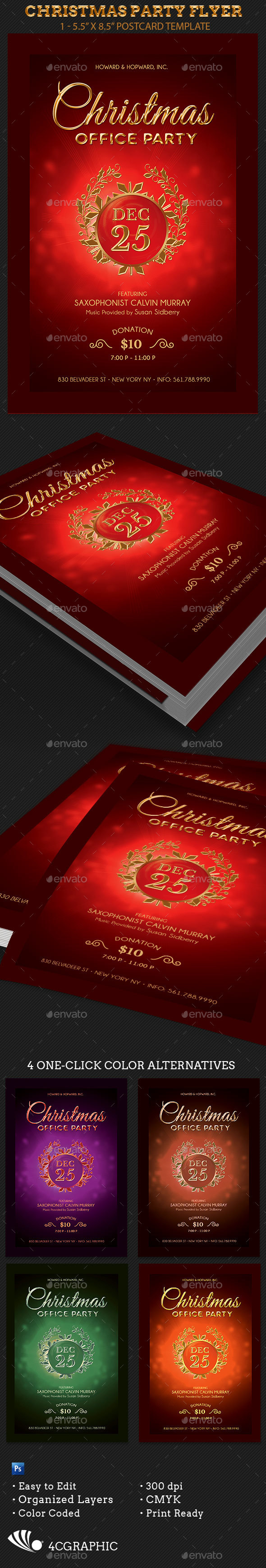 Christmas Party Flyer Template