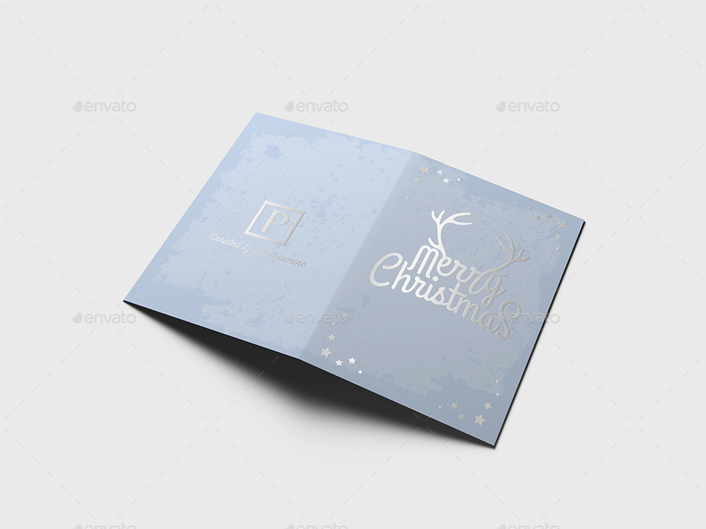 Free greeting card mockup psd