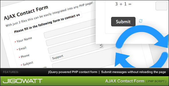 AJAX Форма обратной связи - CodeCanyon Предмет для продажи