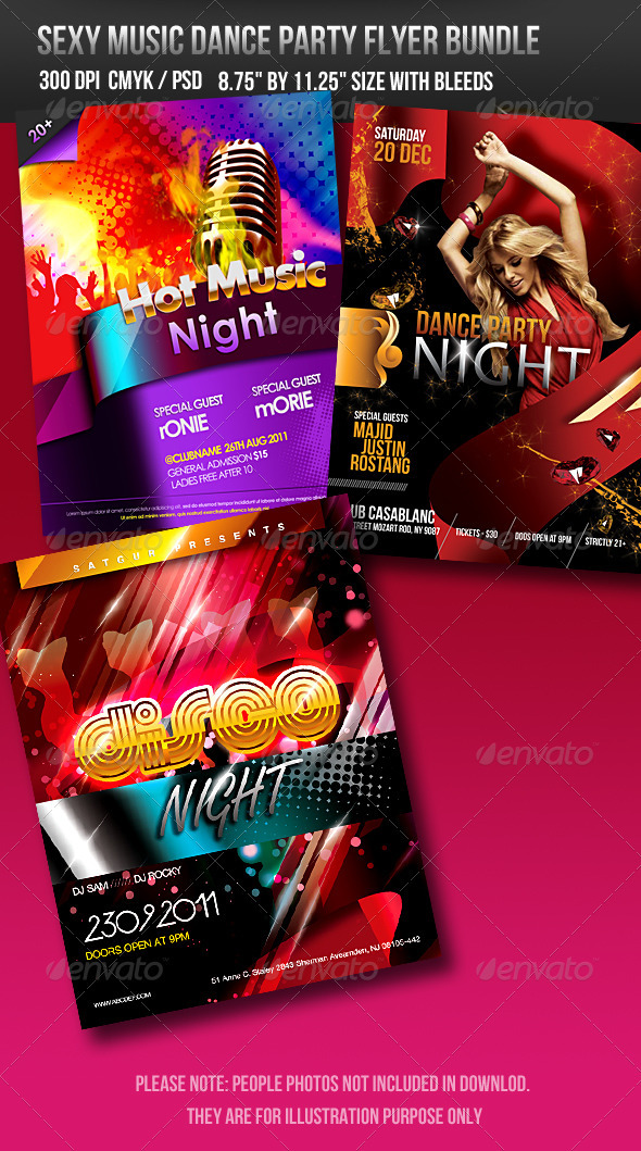 Sexy Music Dance Party Flyer Bundle