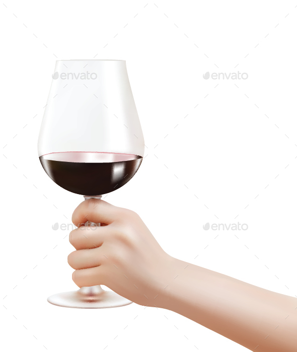 Hand Holding a Wine Glass