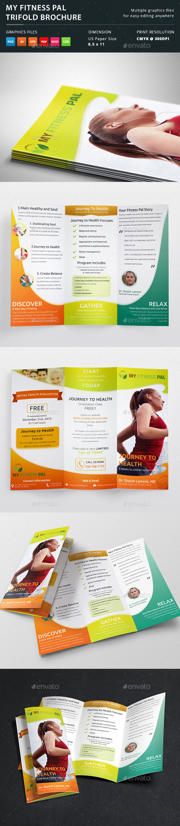 My Fitness Pal Trifold Brochure