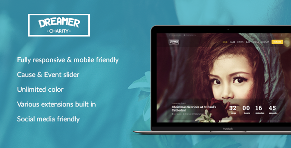 Dreamer - Multipurpose Charity Joomla Template