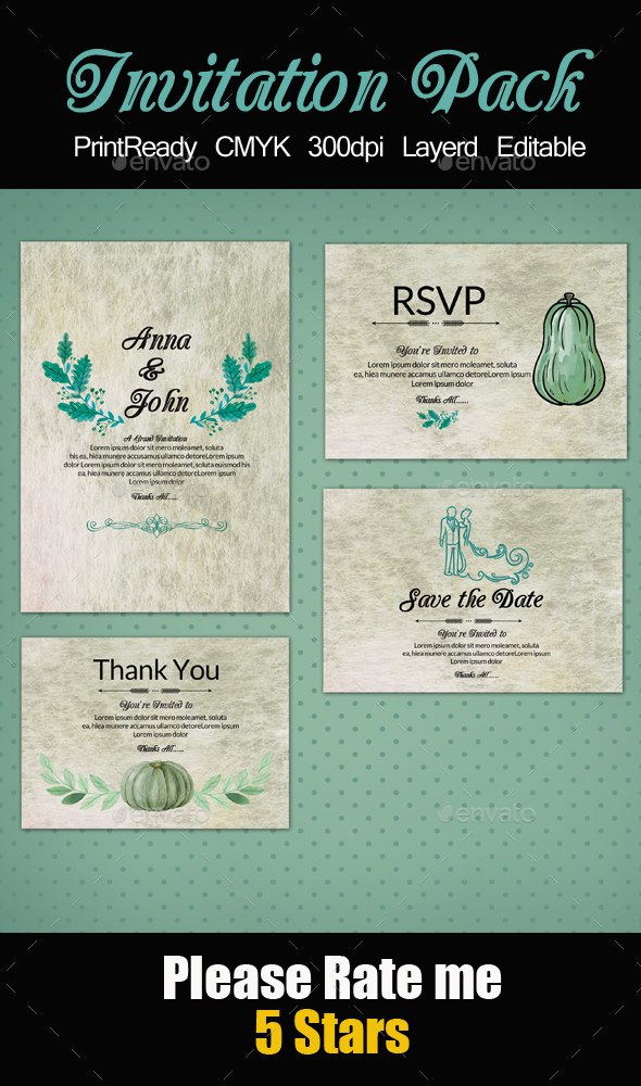 Retro & Rusty Invitation Pack