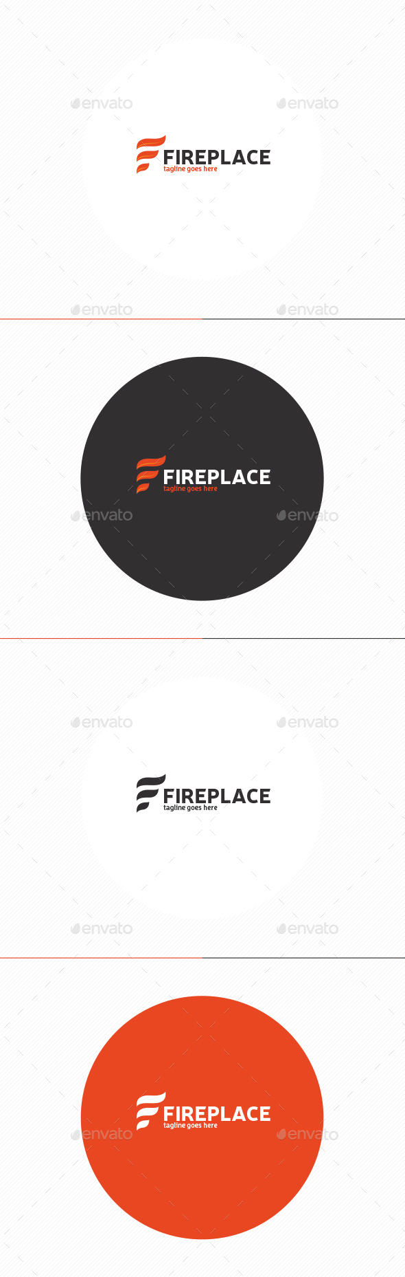 Fire Place Logo • Letter F