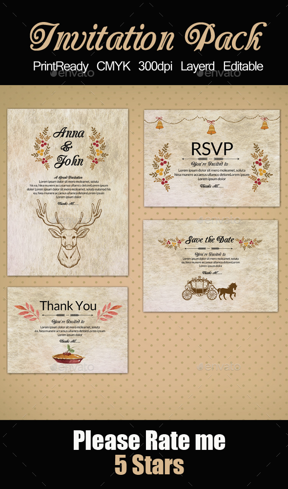 Rusty Invitation Pack