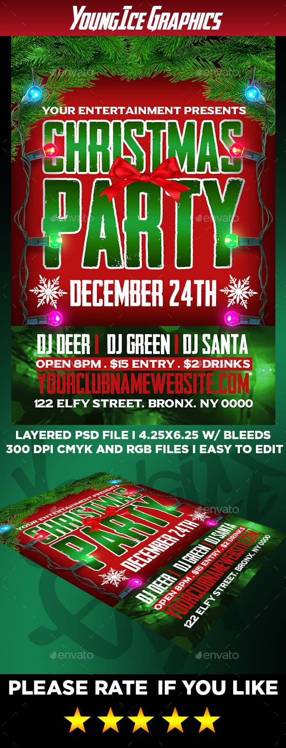 Christmas Party Flyer Template