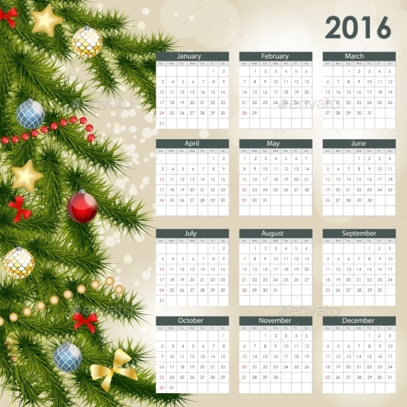 2016 New Year Calendar