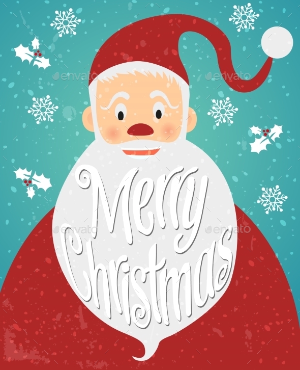 Christmas Greeting Card. Lettering, Vector