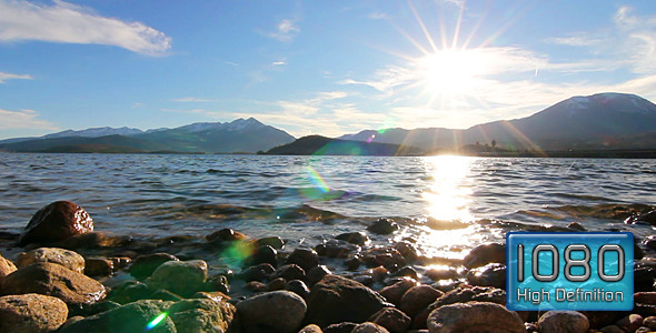 Rolling Waves on Mountain Lake Shore 1080p HD Rolling Waves on Mountain Lake Shore 1080p HD