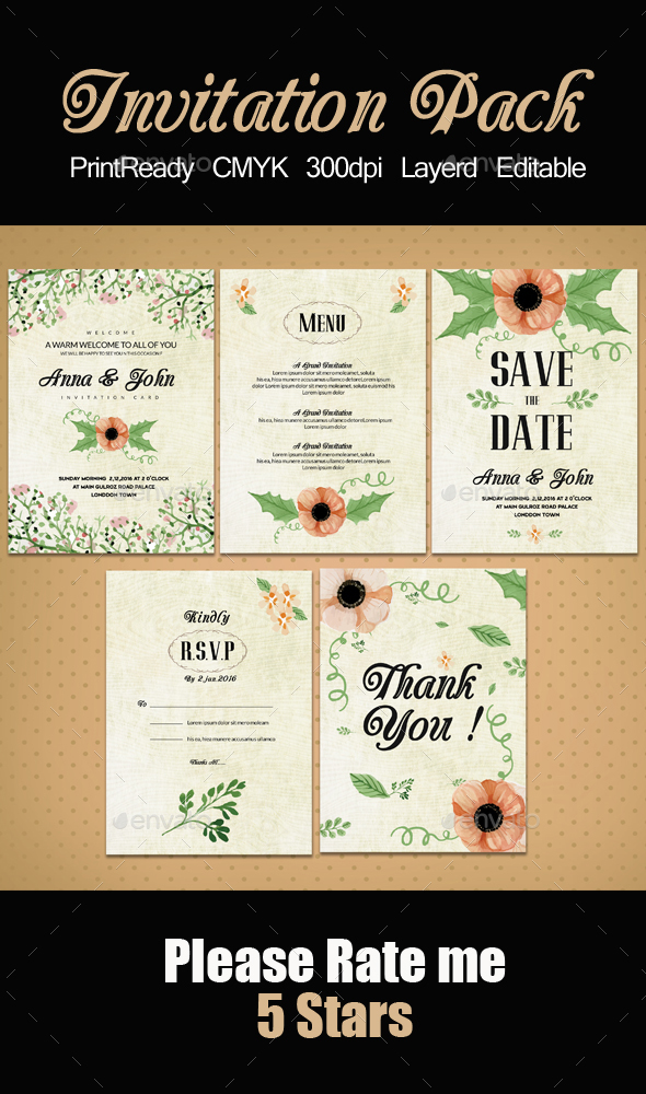 Invitation Pack Templates