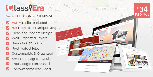 ClassiEra- Classified Ads PSD Template