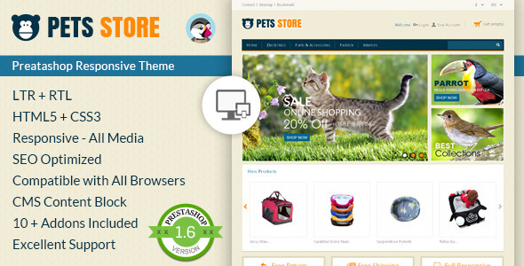 Pet Store - Prestashop Responsive Theme