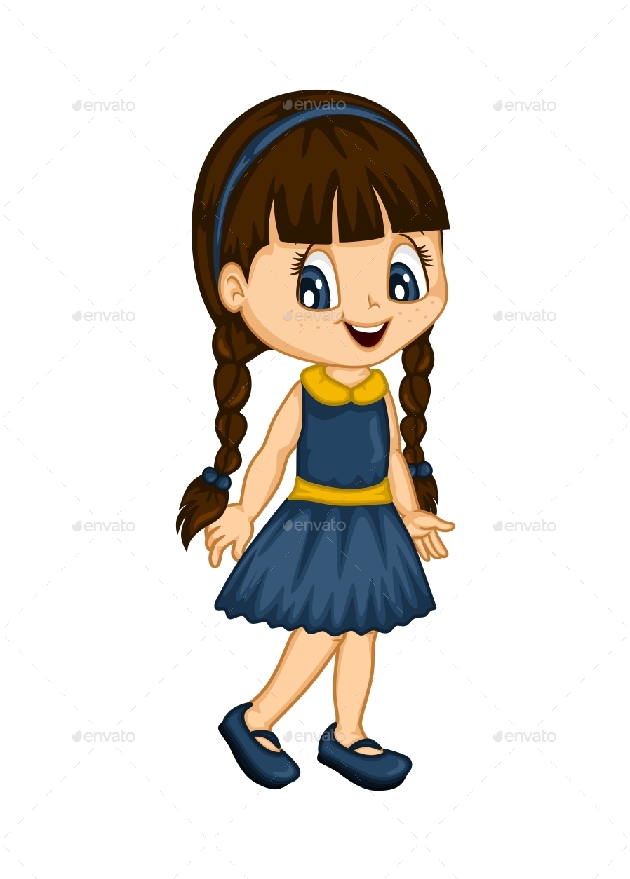 Cute Little Girl  for 4 Seasons by AnniesArt GraphicRiver
