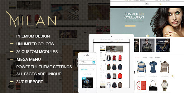 Milan - Fashion Clothes Shop Prestashop Theme