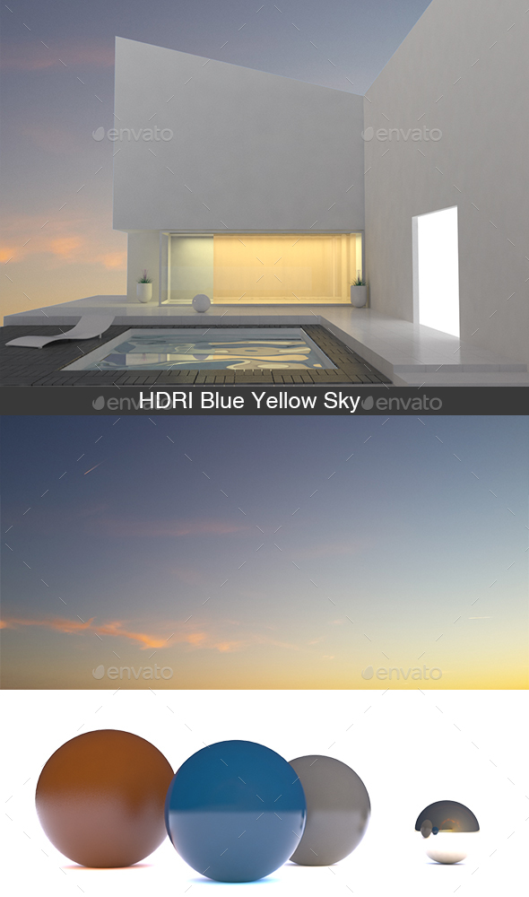 Blue Yellow Sky HDRI - 3DOcean Item for Sale