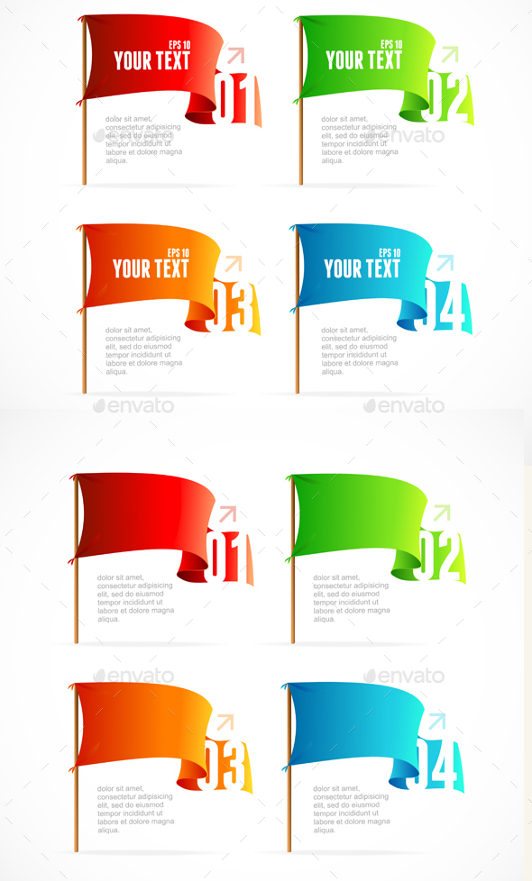 Colorful Flags Options Banner