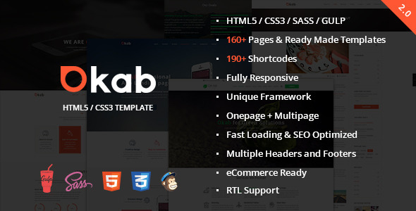 Okab - Responsive Multi-Purpose HTML5 Template