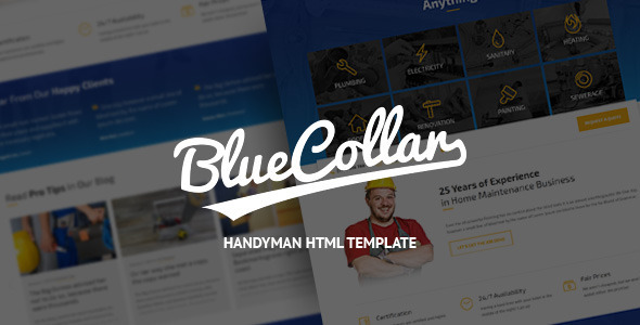 Blue Collar - Handyman HTML Template