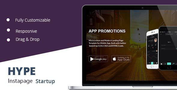 Hype Startup Instapage Landing Page