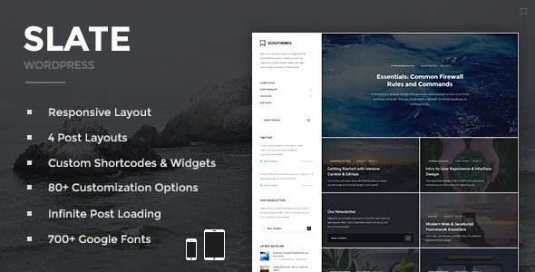 Slate - Responsive WordPress Blog Theme