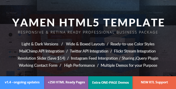 YAMEN - Responsive Business HTML Template