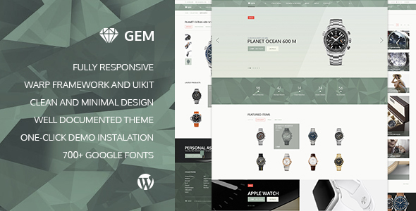 Gem -- Luxury eCommerce Responsive WordPress Theme