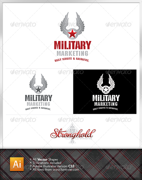 Military Crest 3 Logo Military Crest 3 Logo