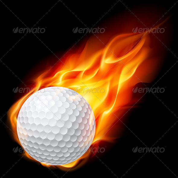 Golf ball on fire Golf ball on fire