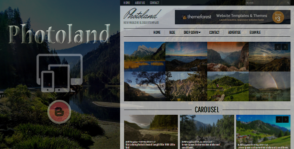 Photoland - Magazine Blogger Template