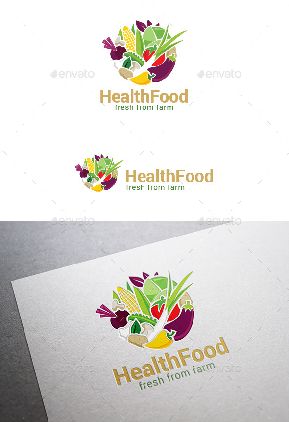 Circle Farm Eco Food Logo Vegetables