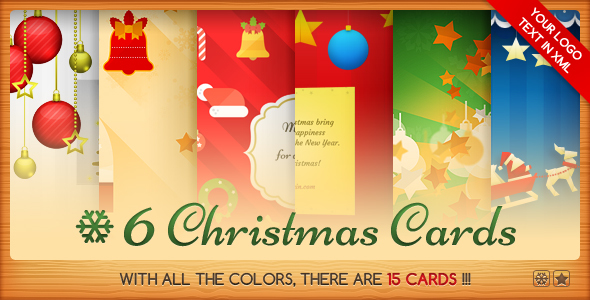 Six Christmas Cards Bundle