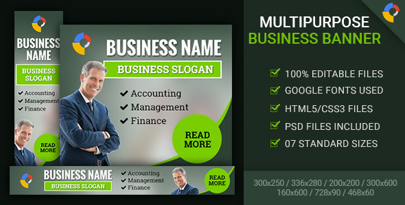 GWD | Multipurpose Business Banner - 7 Sizes