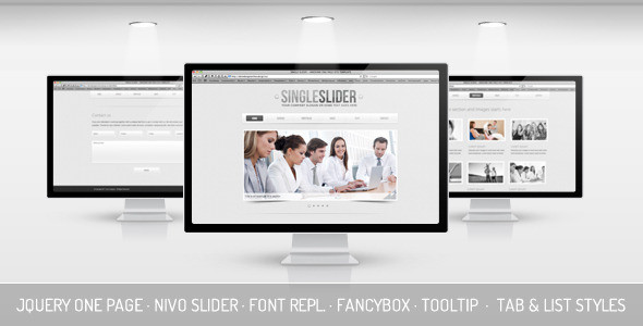 Single Slider - One Page Site Template