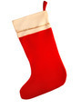 Photo of Isolated festive red Christmas stocking | Free christmas images