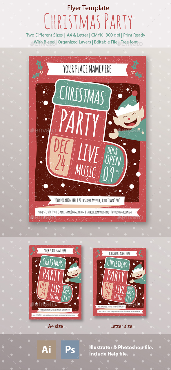 Christmas Party Flyer Template