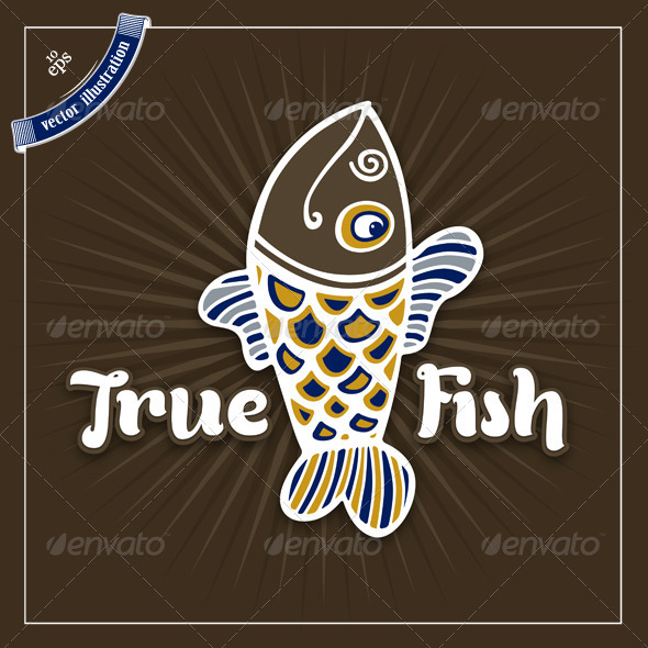 True Fish Logo Template True Fish Logo Template