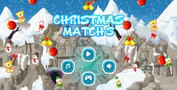 Christmas Match3 - HTML5 Mobile Game AdMob (Capx)