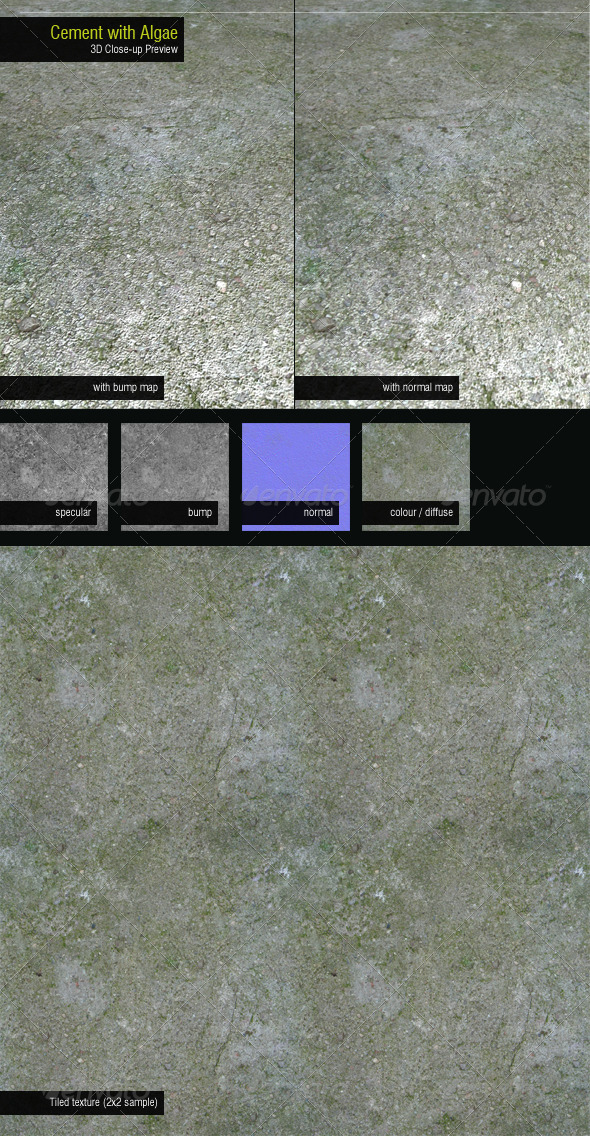Concrete with Algae - 3DOcean Item for Sale
