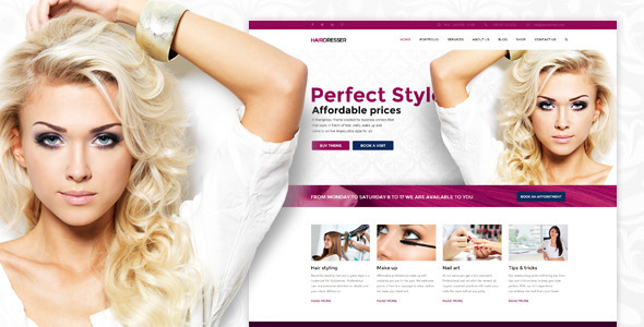 Hairdresser - Hair Salon WordPress theme