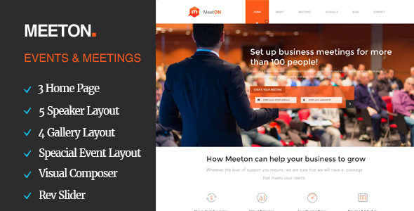 Meeton - Conference & Event WordPress Theme