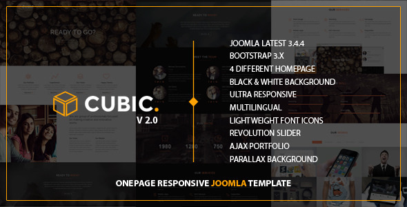 Cubic - One Page Responsive JOOMLA Template