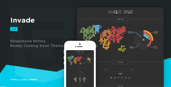 Invade - Responsive Retina Ready Coming Soon Theme