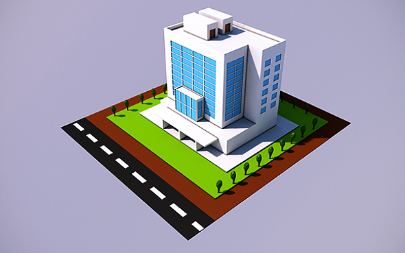 Low Poly Office - 2 (Ready to Render) - 3DOcean Item for Sale