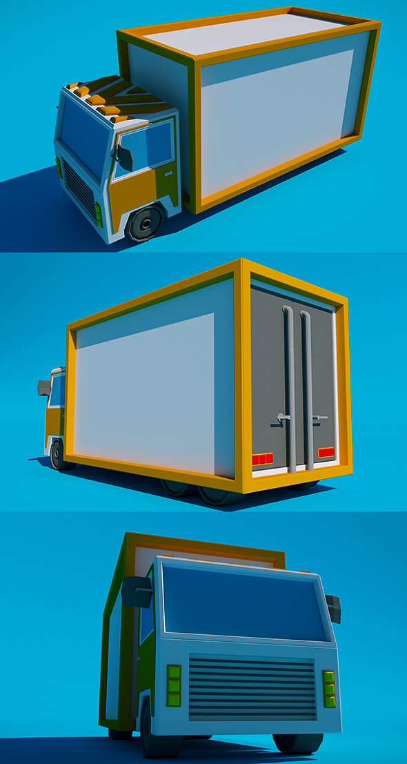 Low Poly Truck - 3DOcean Item for Sale