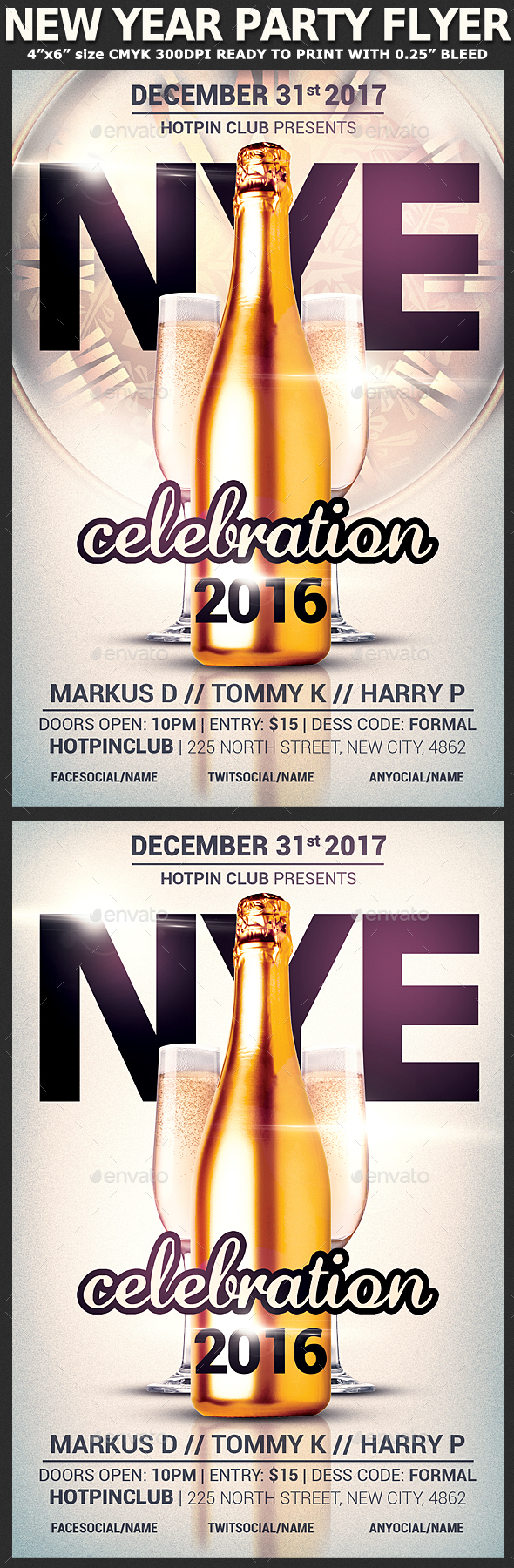 New Years Eve Party Flyer Template