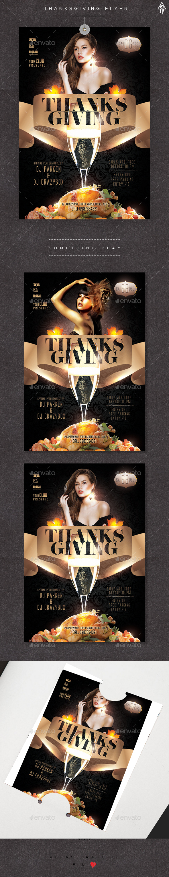 Thanksgiving Night Party Flyer