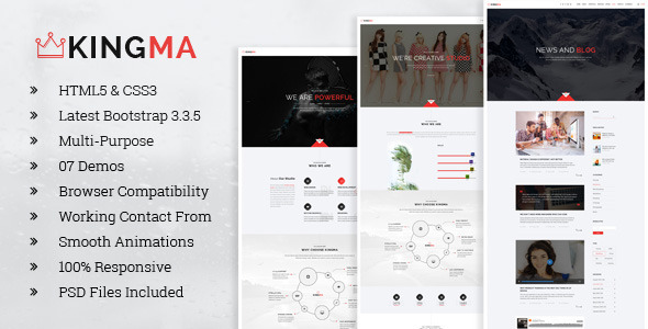 KingMa | Creative Business Onepage HTML Template