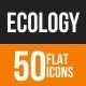 Ecology Flat Round Icons