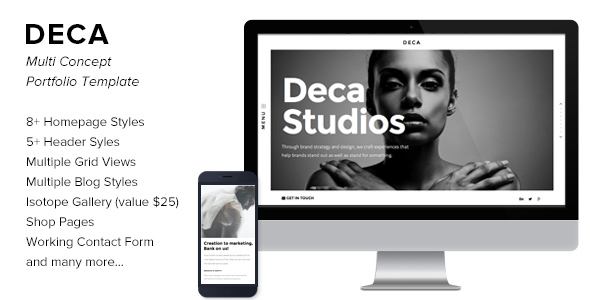 Deca - Creative Multi Concept Portfolio Template